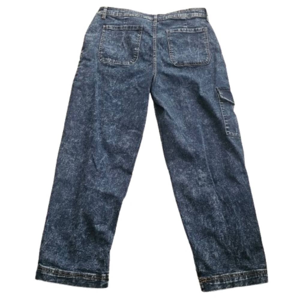 Time and Tru Dark Blue Acid Wash Denim High Rise Utility Jeans. NWTTime and Tru - Picture 4 of 10
